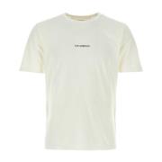 Ivoor Katoenen T-Shirt C.p. Company , White , Heren