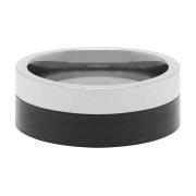 Men's Titanium and Carbon Fiber Band Ring Nialaya , Multicolor , Heren