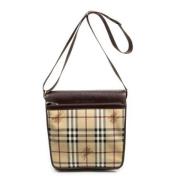 Pre-owned Canvas shoulder-bags Burberry Vintage , Beige , Dames