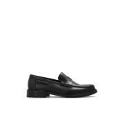 Leren loafers Moschino , Black , Heren