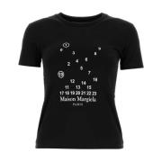 Zwarte katoenen T-shirt Maison Margiela , Black , Dames