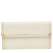 Pre-owned Leather wallets Louis Vuitton Vintage , White , Dames