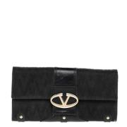 Pre-owned Canvas wallets Valentino Vintage , Black , Dames