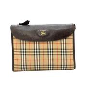 Pre-owned Canvas clutches Burberry Vintage , Brown , Dames