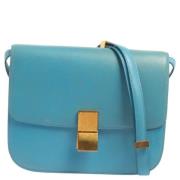 Pre-owned Leather celine-bags Celine Vintage , Blue , Dames