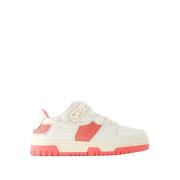 Lage Pop M Sneakers - Leer - Wit/Roze Acne Studios , White , Dames