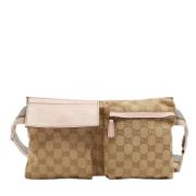 Pre-owned Canvas gucci-bags Gucci Vintage , Beige , Dames