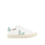 Wit-Groen Leren Lage Sneakers Veja , White , Heren