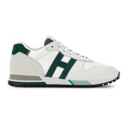 Witte sneakers met jaren 70 atletiekstijl Hogan , White , Heren