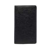 Pre-owned Leather wallets Louis Vuitton Vintage , Black , Dames