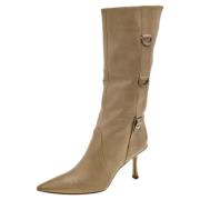 Pre-owned Leather boots Jimmy Choo Pre-owned , Beige , Dames