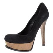 Pre-owned Suede heels Fendi Vintage , Black , Dames