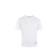Witte Katoenen T-shirt met Logo Label Valentino Garavani , White , Her...