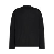 Lange Mouw Mock Neck Coltrui The Row , Black , Heren