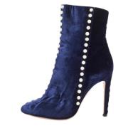 Pre-owned Velvet boots Aquazzura Pre-owned , Blue , Dames