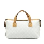 Pre-owned Coated canvas handbags Gucci Vintage , White , Dames