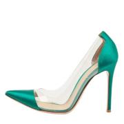 Pre-owned Satin heels Gianvito Rossi Pre-owned , Green , Dames