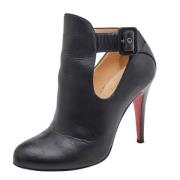 Pre-owned Leather boots Christian Louboutin Pre-owned , Black , Dames