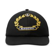 Eikenblad Crest Logo Baseball Cap Burberry , Black , Heren