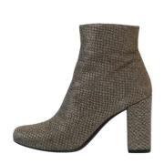 Pre-owned Fabric boots Yves Saint Laurent Vintage , Gray , Dames