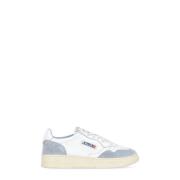 Witte Leren en Stoffen Sneakers Autry , White , Dames