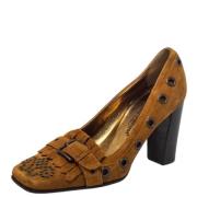 Pre-owned Suede heels Dolce & Gabbana Pre-owned , Brown , Dames