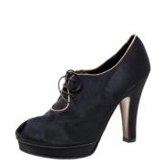 Pre-owned Satin boots Fendi Vintage , Black , Dames