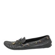 Pre-owned Leather flats Louis Vuitton Vintage , Black , Dames