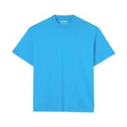 Ocean Blue Katoenen T-Shirt met Strijklogos Sunnei , Blue , Unisex