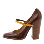 Pre-owned Leather heels Dolce & Gabbana Pre-owned , Brown , Dames