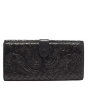 Pre-owned Leather wallets Bottega Veneta Vintage , Black , Dames