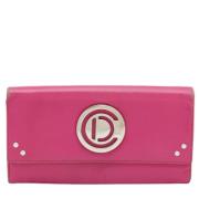 Pre-owned Leather wallets Dior Vintage , Pink , Dames