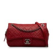 Pre-owned Leather shoulder-bags Chanel Vintage , Red , Dames