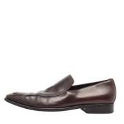 Pre-owned Leather flats Gucci Vintage , Brown , Dames