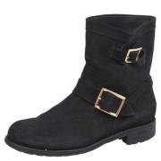 Pre-owned Suede boots Jimmy Choo Pre-owned , Black , Dames