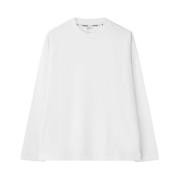Wit Langarmig Jersey T-Shirt Sunnei , White , Heren