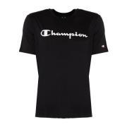 Casual Stijl T-Shirt Champion , Black , Heren