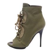 Pre-owned Canvas boots Giuseppe Zanotti Pre-owned , Green , Dames