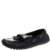 Pre-owned Leather flats Louis Vuitton Vintage , Black , Dames