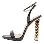 Pre-owned Leather sandals Giuseppe Zanotti Pre-owned , Black , Dames