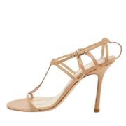 Pre-owned Leather sandals Jimmy Choo Pre-owned , Brown , Dames