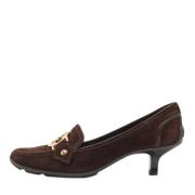 Pre-owned Suede heels Louis Vuitton Vintage , Brown , Dames