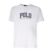 Witte T-shirts en Polos met 98% Katoen Polo Ralph Lauren , White , Her...