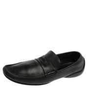 Pre-owned Leather flats Versace Pre-owned , Black , Dames