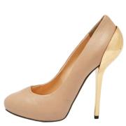 Pre-owned Leather heels Giuseppe Zanotti Pre-owned , Beige , Dames