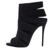 Pre-owned Suede boots Giuseppe Zanotti Pre-owned , Black , Dames