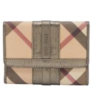 Pre-owned Leather wallets Burberry Vintage , Beige , Dames