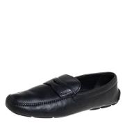 Pre-owned Leather flats Prada Vintage , Black , Dames