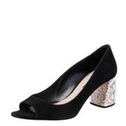 Pre-owned Suede heels Miu Miu Pre-owned , Black , Dames