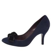 Pre-owned Suede heels Gucci Vintage , Blue , Dames